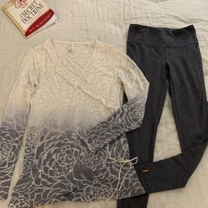 Lucy active wear top and leggings -size medium